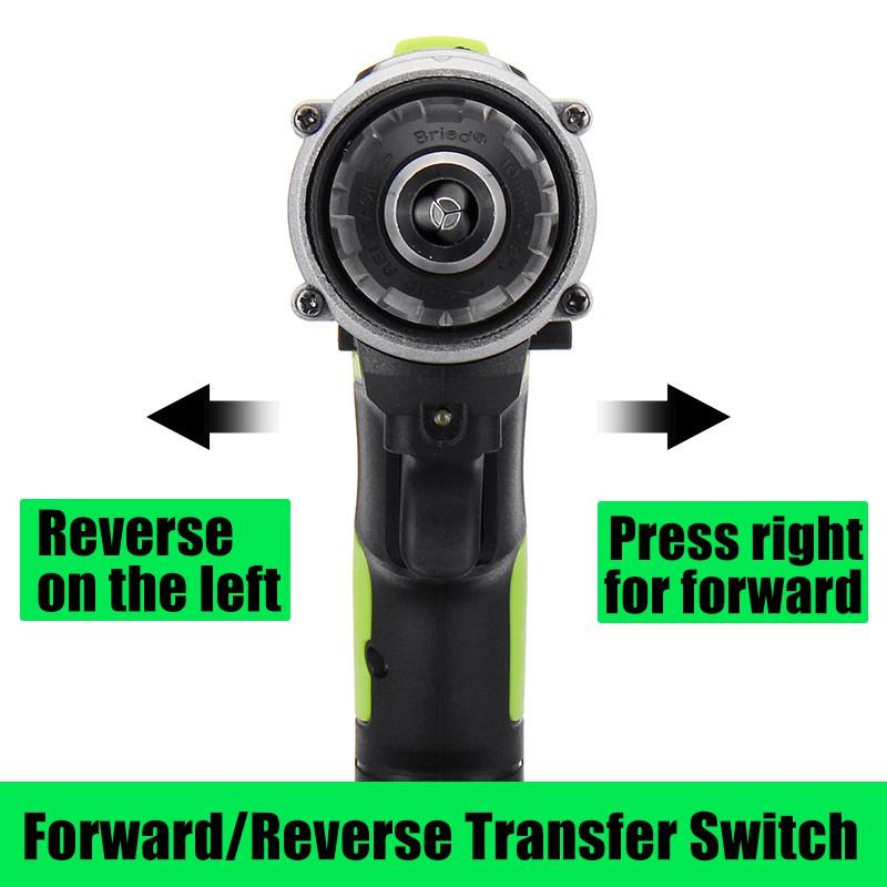 48V Electric Drill Hammer Rechargeable Cordless Drill Woodworking Power Tool with Battery