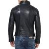 SkinOutfit Men's Genuine Lambskin Black Leather Jacket Stylish Motorcycle Bomber Biker Outerwear MJ 144