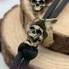 Skeleton Captain The Cowboy Hat Brass Knife Bead EDC Outdoor DIY Accessories Woven Lanyard Pendant Jewelry Punk Bracelet Charms
