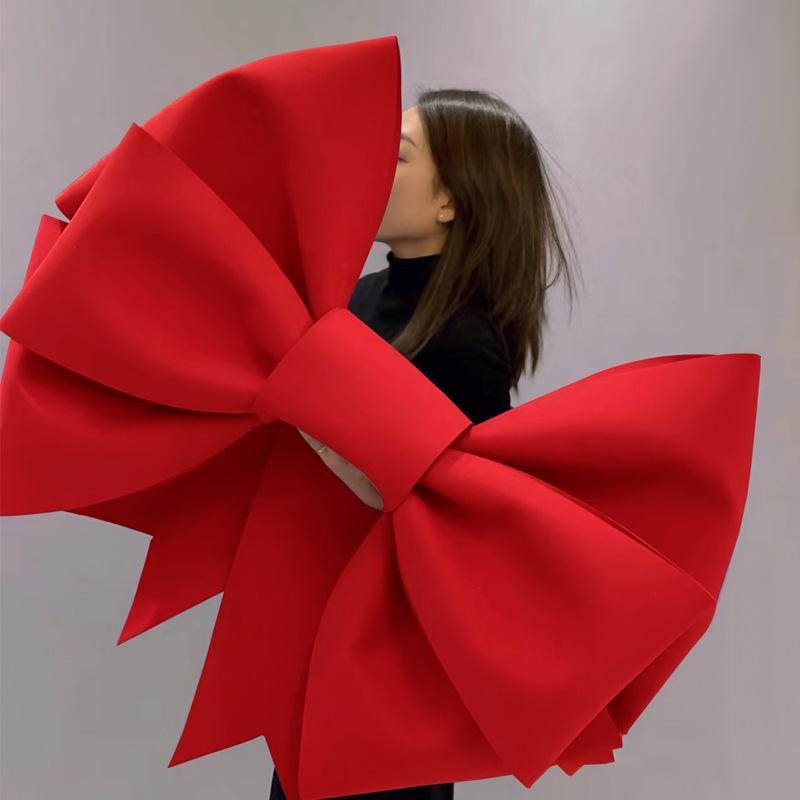 75/100CM Giant Bow EVA Big Bowknot Sponge Paper DIY Handmade Material Package for Wedding Arch Bridal Party  Christmas DecorProp