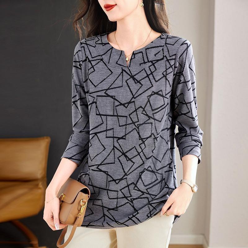 Large Size Long Sleeve Women's High-end Small Shirt Design Mid-length Fashionable Top for Women