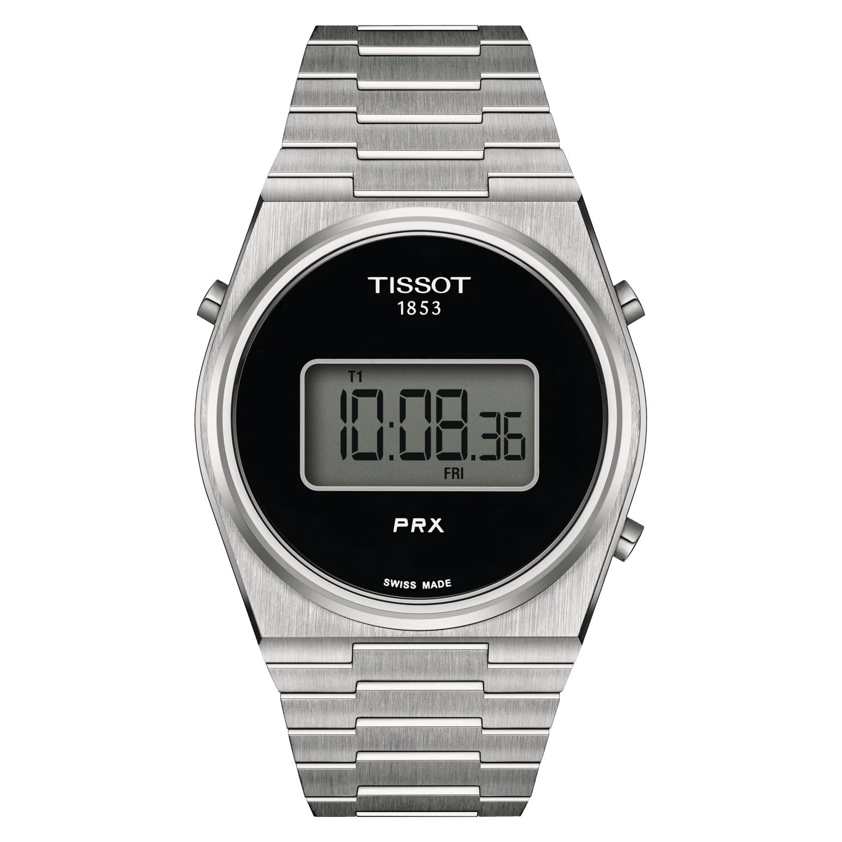 

Унісекс Цифровий Годинник TISSOT PRX з Чорним Циферблатом та Браслетом, Модель T1374631105000 [Офіційний Імпорт]