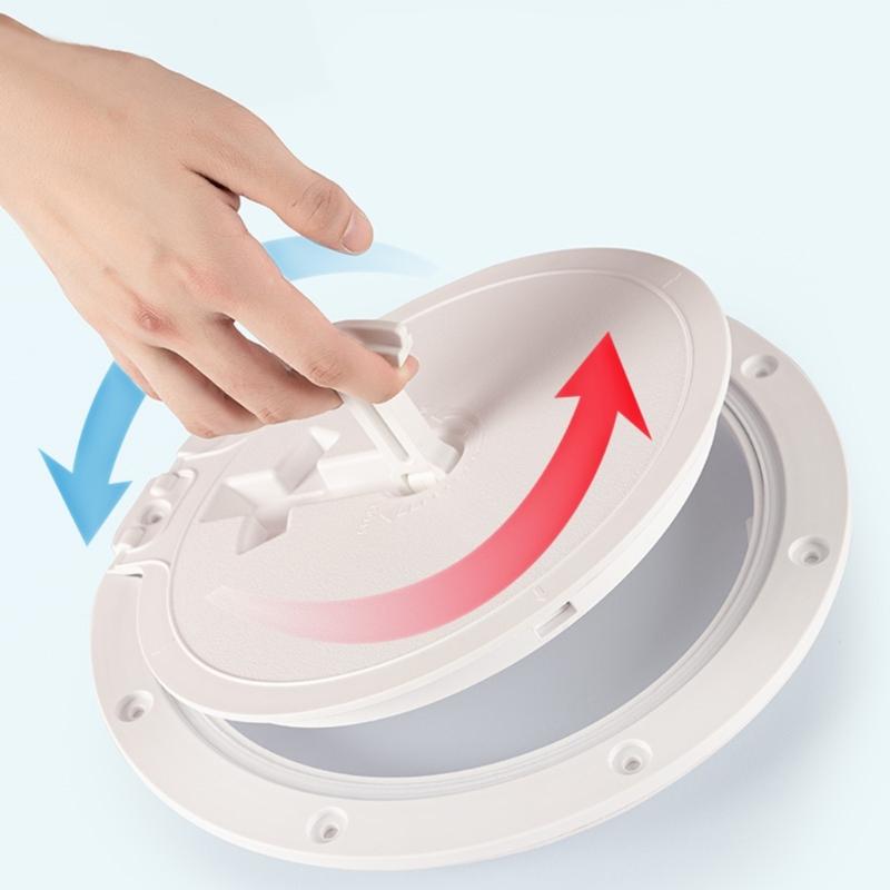 8.4-inch Marine Non-Slip Round Inspection Deck Plate for Hatch Water Tight for Outdoor Installations Quality ABS Made