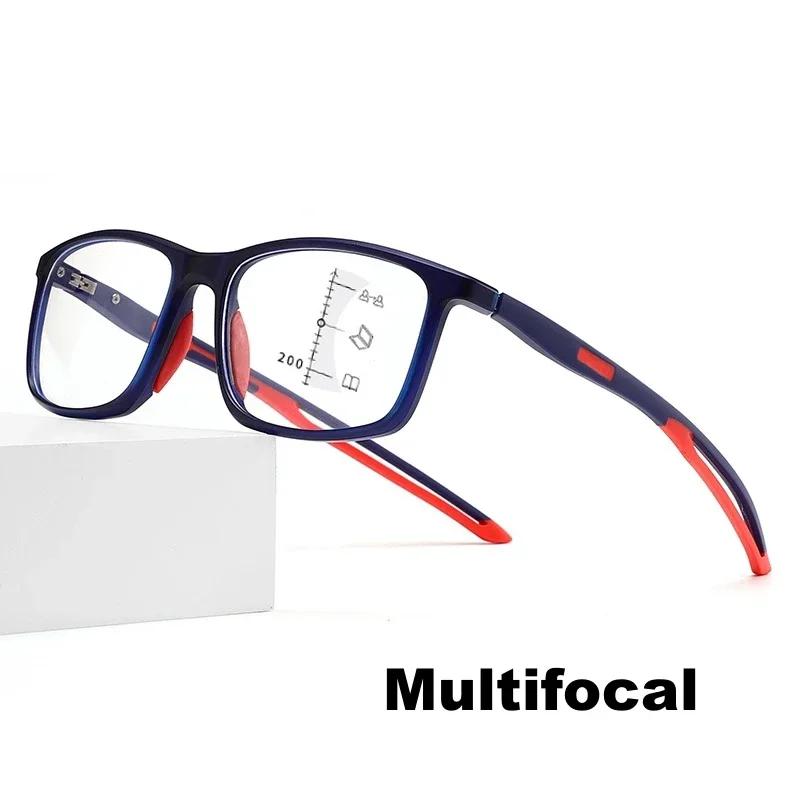 Ultra Light TR90 Sports Multifocal Presbyopic Glasses New High-definition Progressive Reading Eyewear Anti Blue Light Eyeglasses