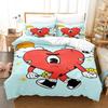 Set Copripiumino Stampa 3D Bad Bunny Un Verano Sin Ti Set Biancheria da Letto Pittura su Tela alla Moda Set Copripiumino Matrimoniale