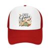 Autumn Faith Pumpkin Grace Lettering Mesh Baseball Cap Casual Hat Outdoor  For Womens Unisex FeUnisex