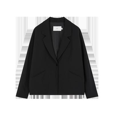 Lässiger Blazer für Damen Frühling Neu Pendeln Einfach Leicht Arbeitsplatz Flachkragen Anzugoberteil