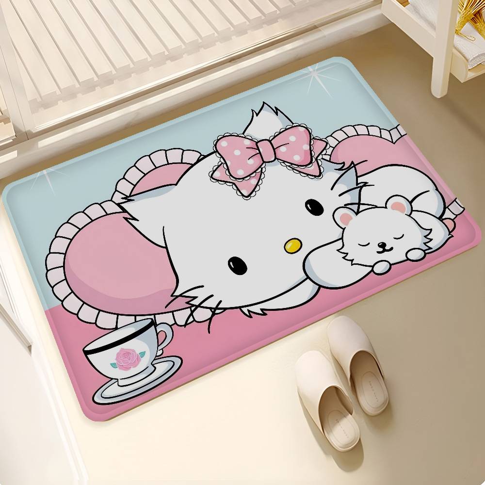 Cute Charmmykitty Door Mat Kids Room Bedroom Decoration Balcony Anti-Slip Doormat Living Room Doormat Area Rug