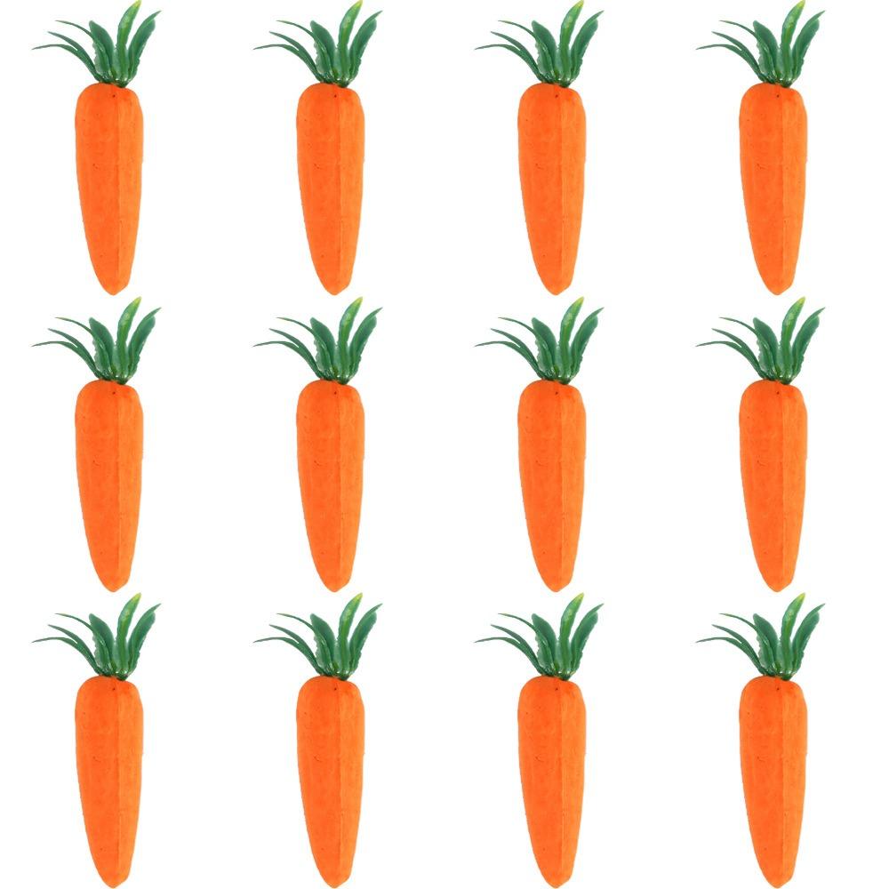 

12 шт. Ручная работа Искусственная пена Морковь Мультяшная Мини-морковь Подвеска для подвешивания Дом Кухня 12pcs