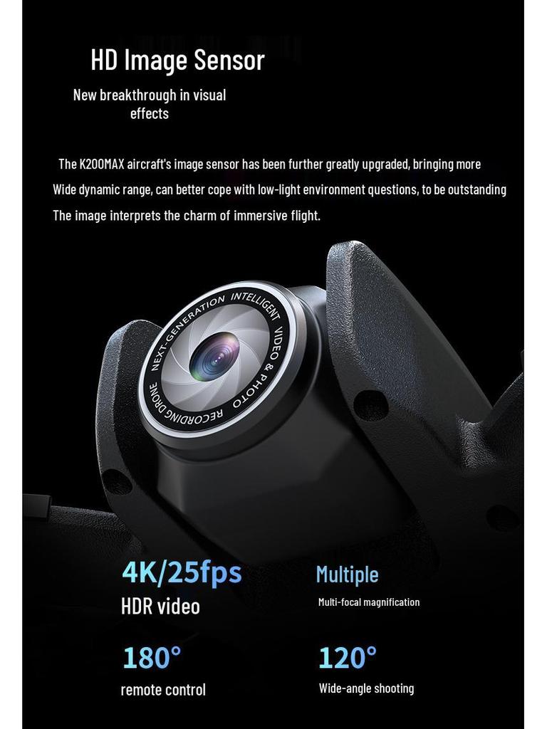 K200 Drone: Brushless, Screen-Integrated, Optical-Flow Positioning, Color Lights, Fully Protected Remote-Controlled Aircraft.