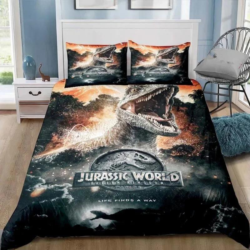 Dinosaur Jurassic Park 3D Print Bedding Set Single Twin Full Queen King Size Bed Set Adult Kid Bedroom Bedding Gift