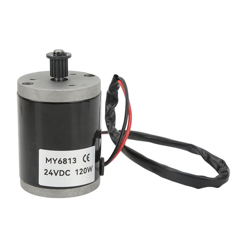 Borstad motor med 420-rem Aluminium Elmotor för Elskoter 24V 120W
