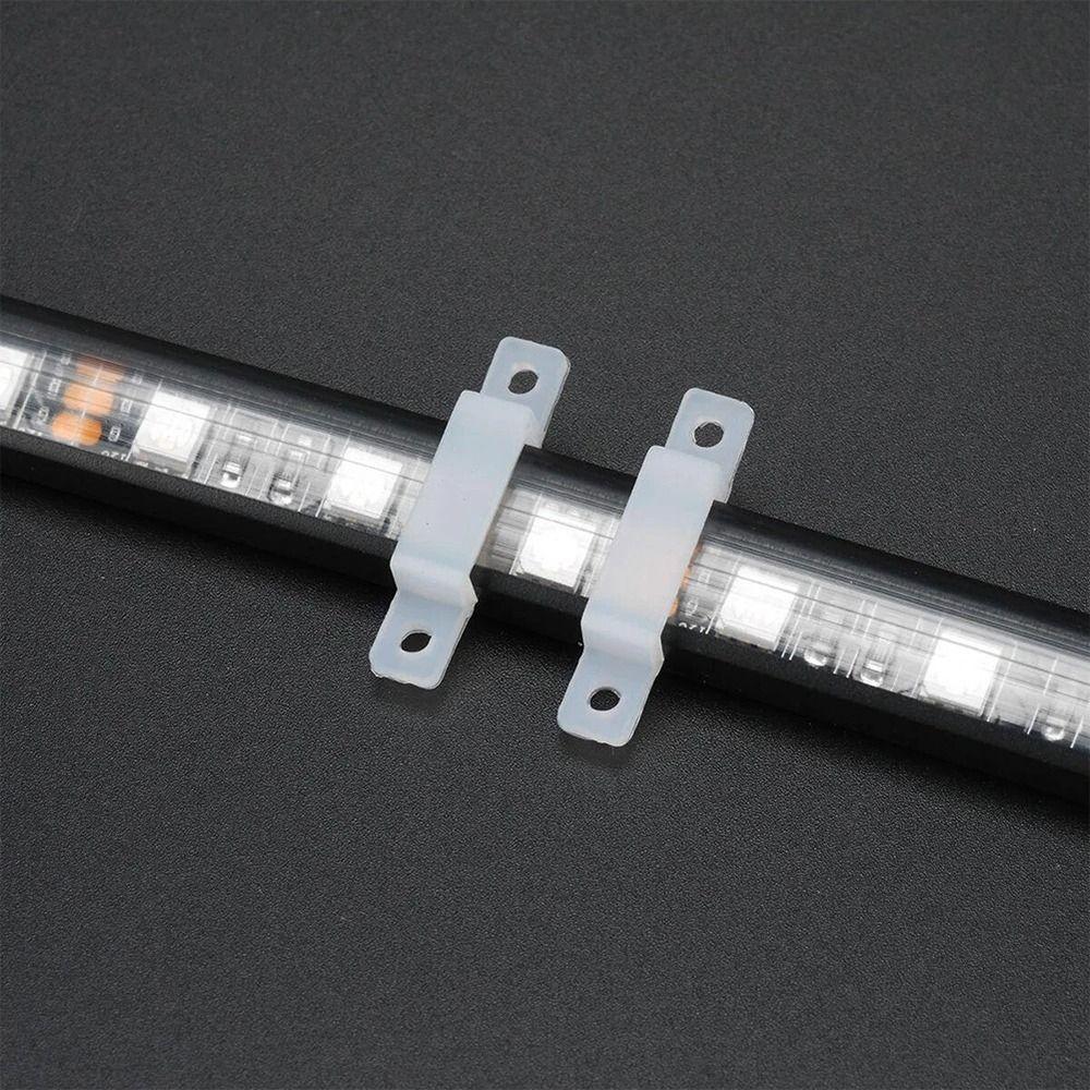 100pcs No Shading LED Strip Fix Clips Silicone LED Strip Mounting Brackets  LED Light Installation
