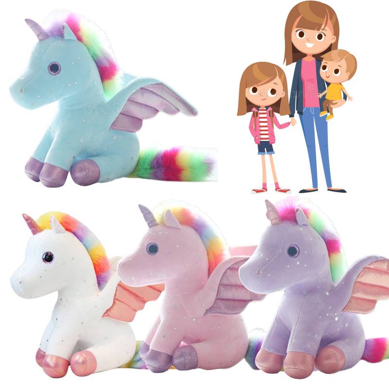 Rainbow Starry Sky Unicorn Plush Doll Stuffed Toy Children Kids Gift Birthday