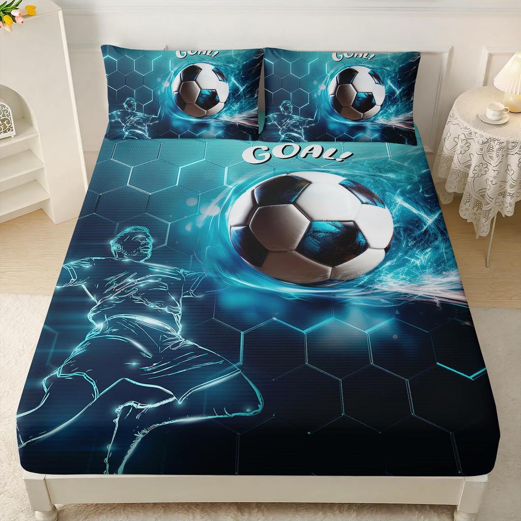 Ball Sports Pattern Mattress Three-Piece Digital Printing Mattress Bedding Set Adult Children