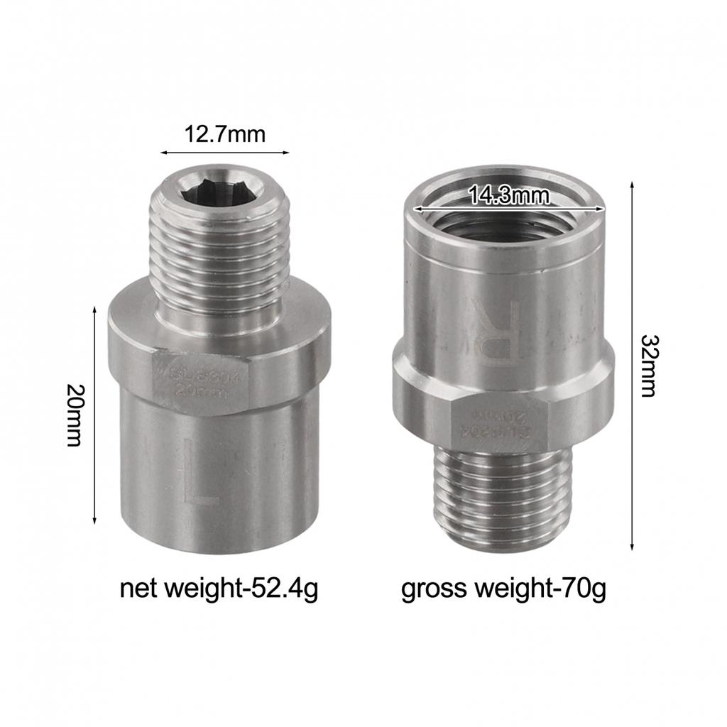 Bicycle Pedal Adapter Pair Designed for 9/16 Inch and 1/2 Inch Compatibility