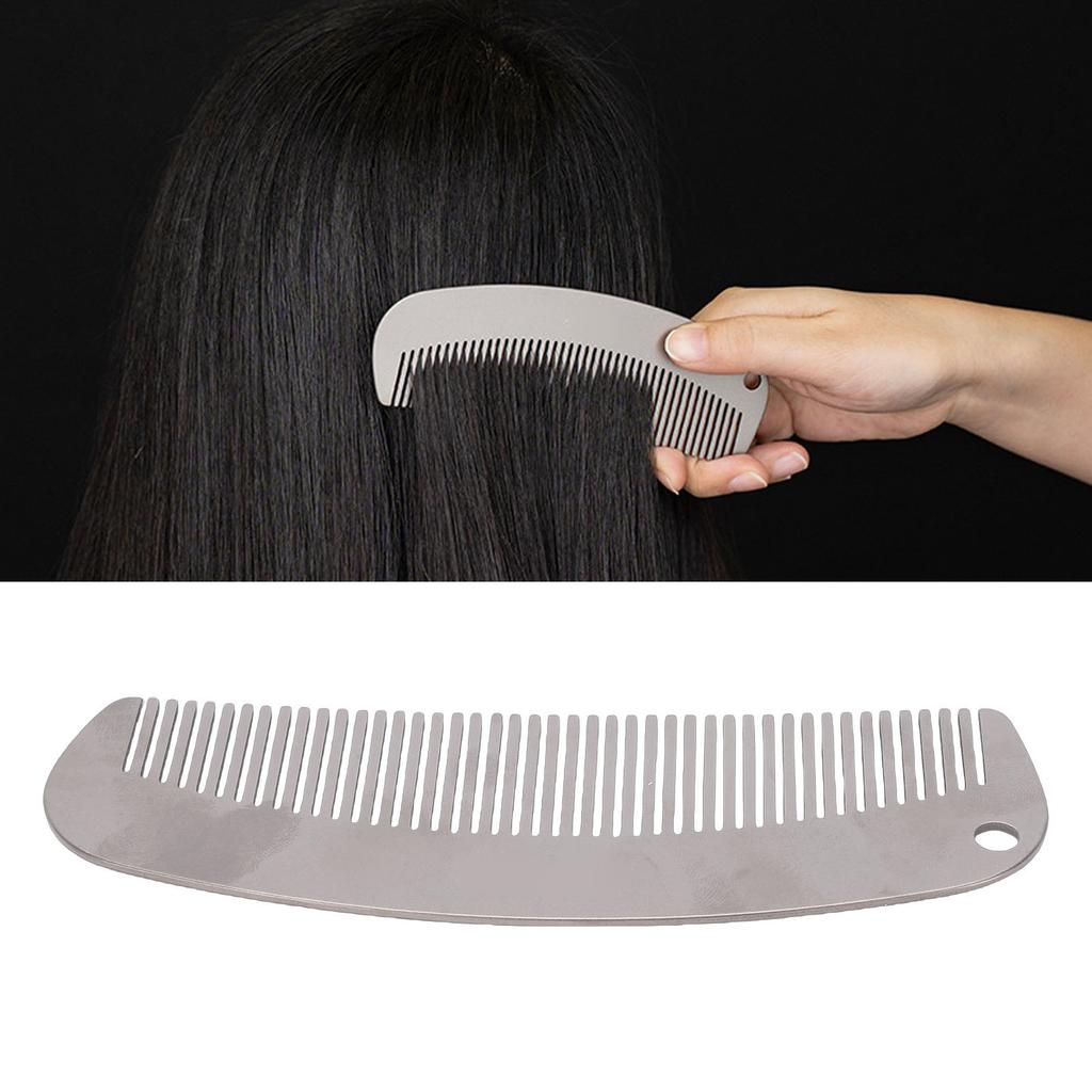 Ti Hair Comb for Men Women Metal Fine Tooth Anti Static Comb   Grooming Brush for Travel and Daily Carry