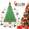 Xmas Tree Empty Cloth Ornaments with Pockets 24 Days Countdown Calendar Reusable Natural Hanging Storage Bag for Home Decor