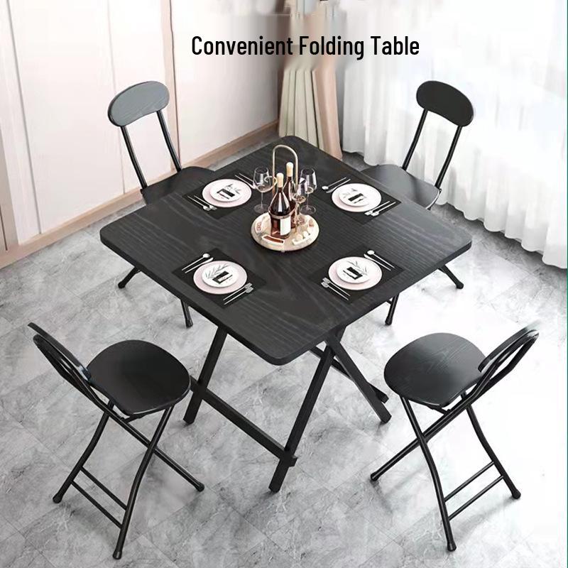 Portable Folding Dining Table - Compact Round or Square Design for Indoor/Outdoor Use