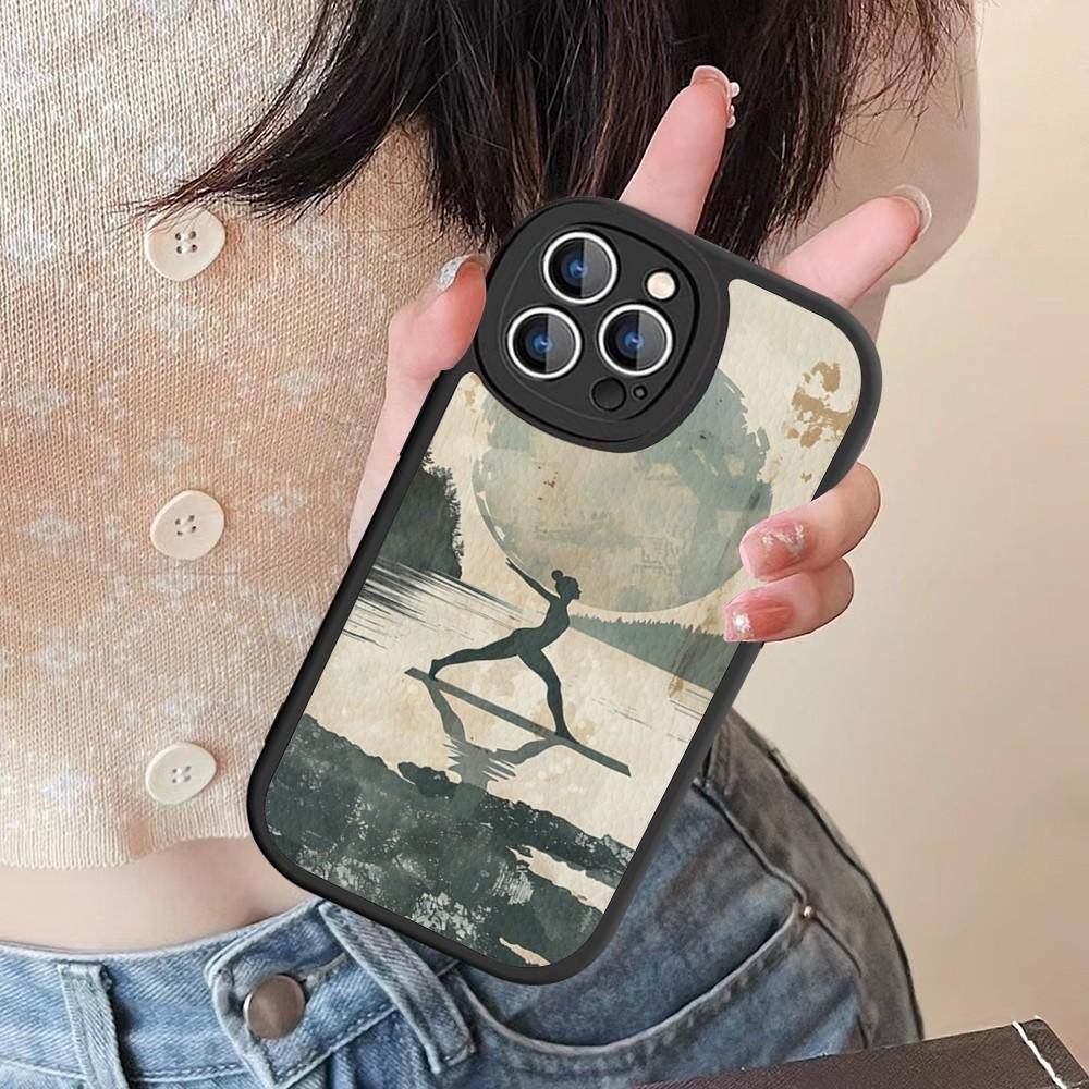 The Yoga Phone Case Hard Leather For IPhone 16 15 14 13 12 Mini 11 14 Pro Max Xs X Xr 7 8 Plus Fundas