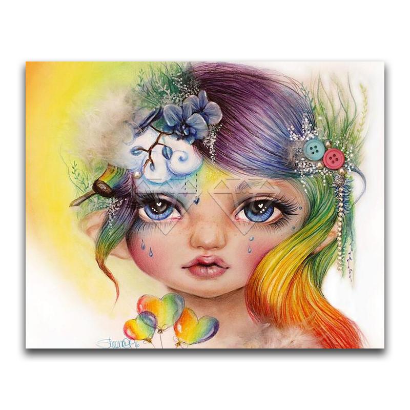 5D-Diamant-Malerei-Set zum Selbermachen, Bildschirmmädchen, Diamant-Stickerei, Strass-Dekorationen für Zuhause