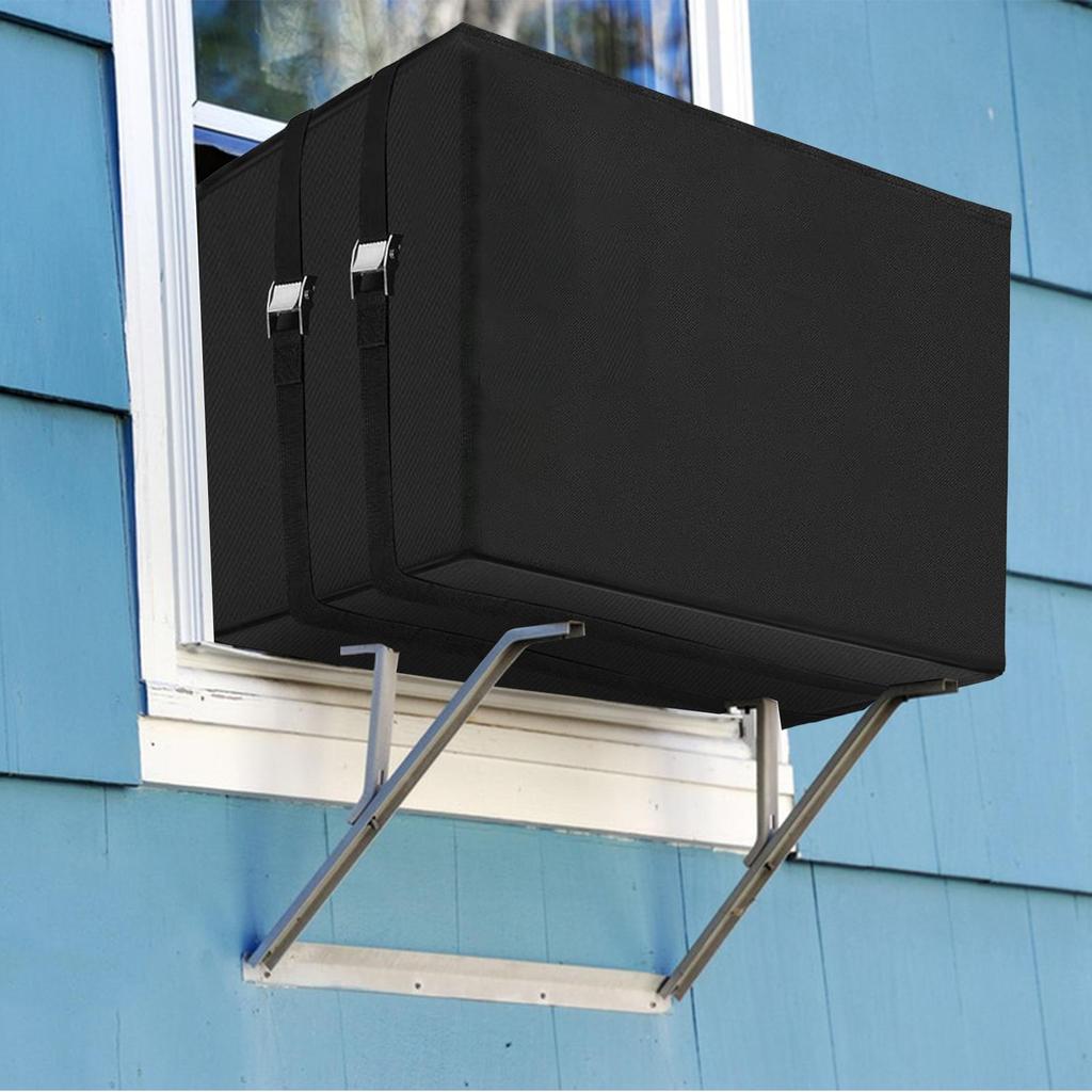 Window Air Conditioner Cover Thicken Waterproof Defenders Window Ac Unit Cover for Patio Exterior Apartment Yard Outdoor Home