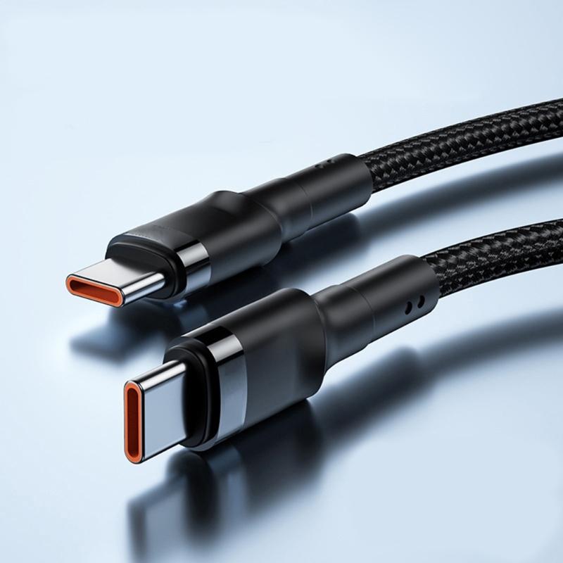 Fast 10A Charging Cable with Type C Interfaces for Efficient Data Sync and Power Delivery