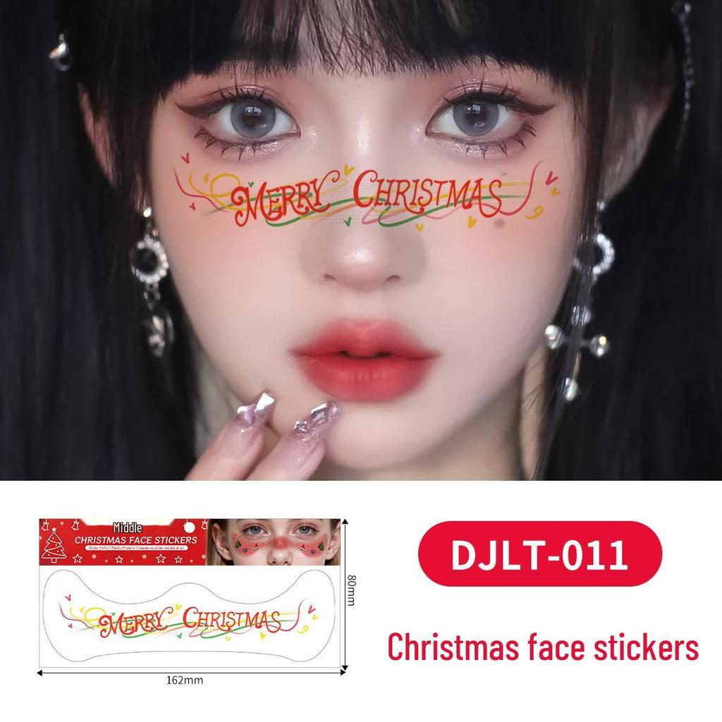 Christmas Tattoo Stickers: Easy-to-Remove Temporary Makeup Tattoos with Tree, Reindeer, and Snowflake Designs.