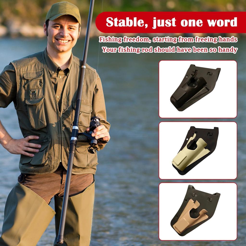 Slide-in Fishing Rod Hip Holster – Hands-Free Rod Holder For Wading, Surf, Fly & Bank Fishing – Quick Draw Waist Belt Gear, Nylon
