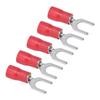50 Stück Gabelklemmen isoliert 14?12AWG Draht Crimpverbinder Set Kit für EquipmentSV3.5?6 Rot