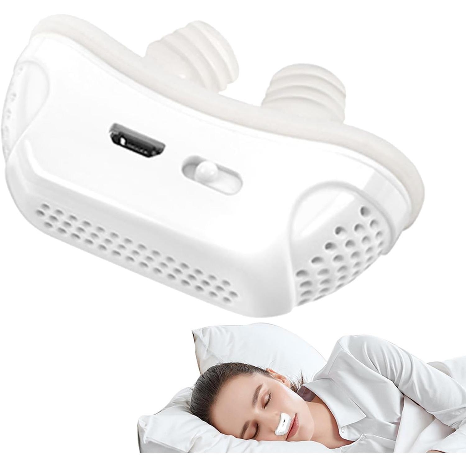 

Anti Snoring Device for Men and Women, Double Vortex Stop Snoring Device,Electric Anti Snoring Devices, Adjustable and Breathable Snoring Machine білий