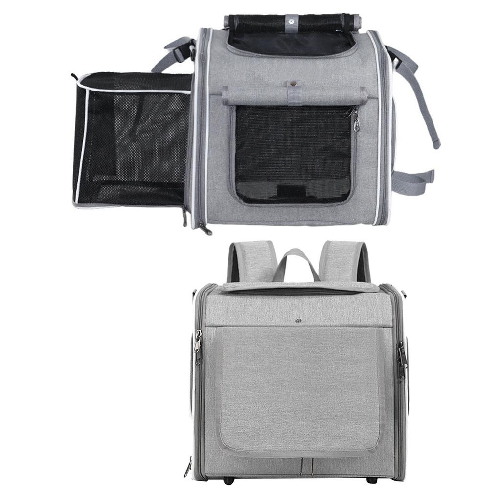 Rozšiřitelný měkký košík na kolo pro psa   Vodotěsný 4 dvířka 4 síťované plochy   Batoh na nosič zvířat na kolo