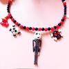 The Nightmare Before Christmas Jack Skellington Harz Perlen Choker Halskette