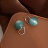 Gradual Change Blue Ocean Secret Round Hard Candy Earrings Summer Small Fresh Sweet Ear Buckle Fashion Personality High Sense Earrings