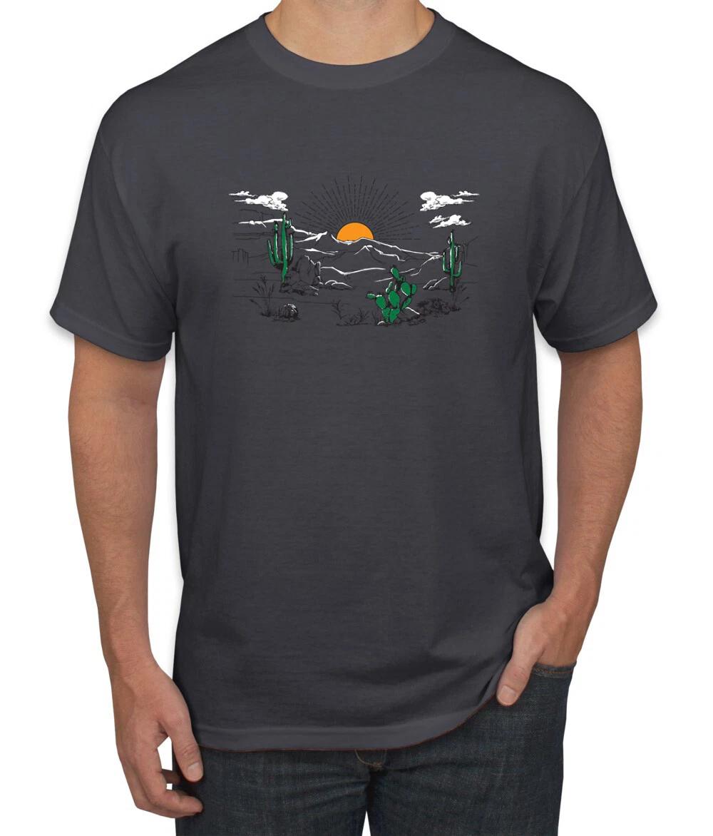 Cactus Desert Sunset Nature Men T- Shirt 3XL