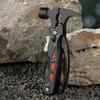 Multifunktionaler Klauenhammer für den Außenbereich, multifunktionaler Zangenhammer, Camping-Nagelhammer, multifunktionale Outdoor-Werkzeuge, 12 in 1