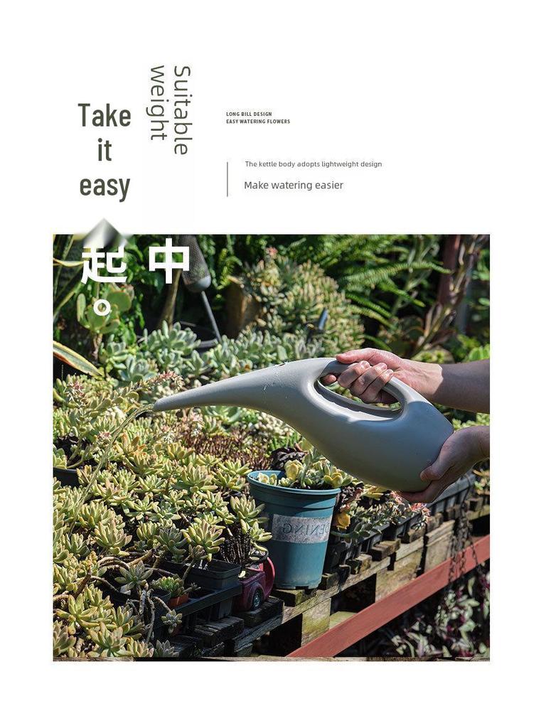 Ciemnozielona konewka z długą wylewką i butelką ze spryskiwaczem, duża pojemność do roślin ogrodowych i domowych