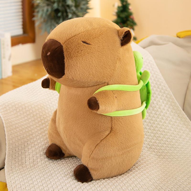 Backpack Capybara Plush Toy Stuffed Animal Doll Cartoon Kids Birthday Gift