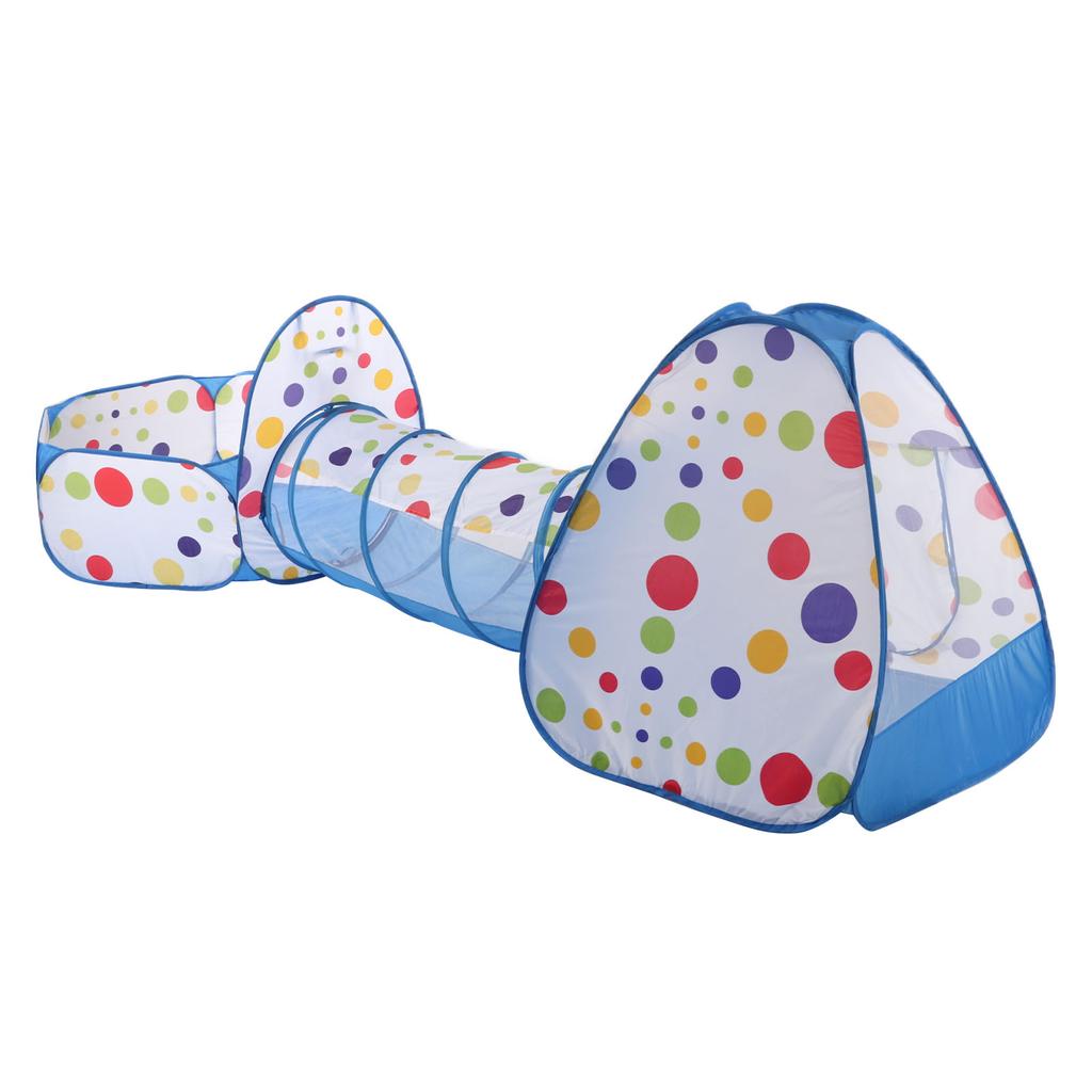 Kids Play Tents Pop Up Toddlers Playhouses with Crawl Tunnels Basketball Hoops for Indoor Outdoor Use