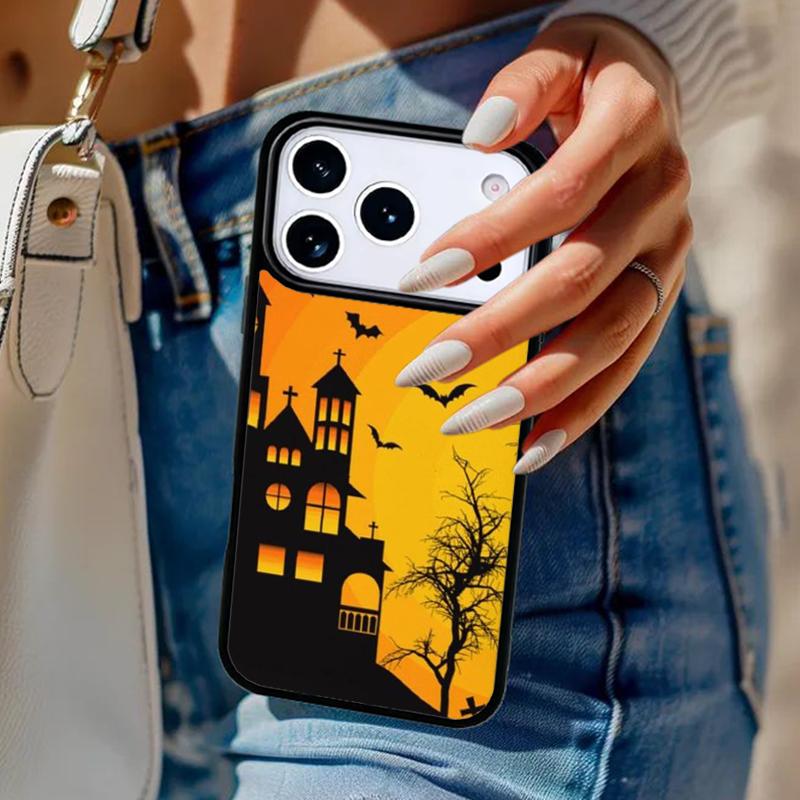 Twilight Bat Halloween Phone Case For iPhone 17 Air 14 15 13 12 Max Cover For Apple 16e 11 Pro Max Plus Coque