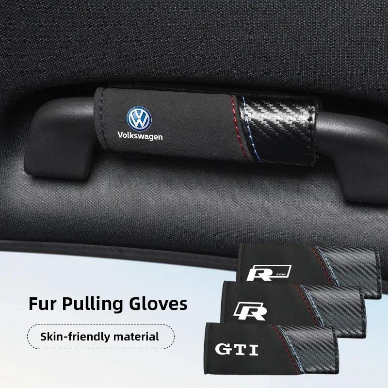 Lmn1 2Pcs Car Interior Door Handle Cover Handgrip Protect Casing For VW GTI Polo Golf Passat Tiguan Arteon Touareg Taigo Caddy Jetta