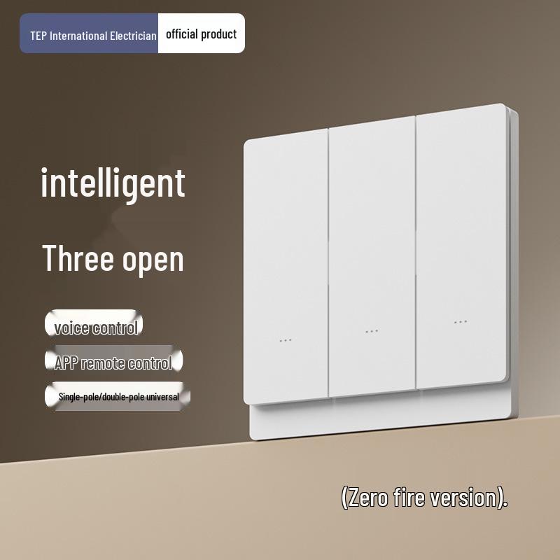 Smart Switch Panel with Dual Control for Whole House, Mijia App-Connected, Zero Fire Bluetooth Mesh 2.0.
