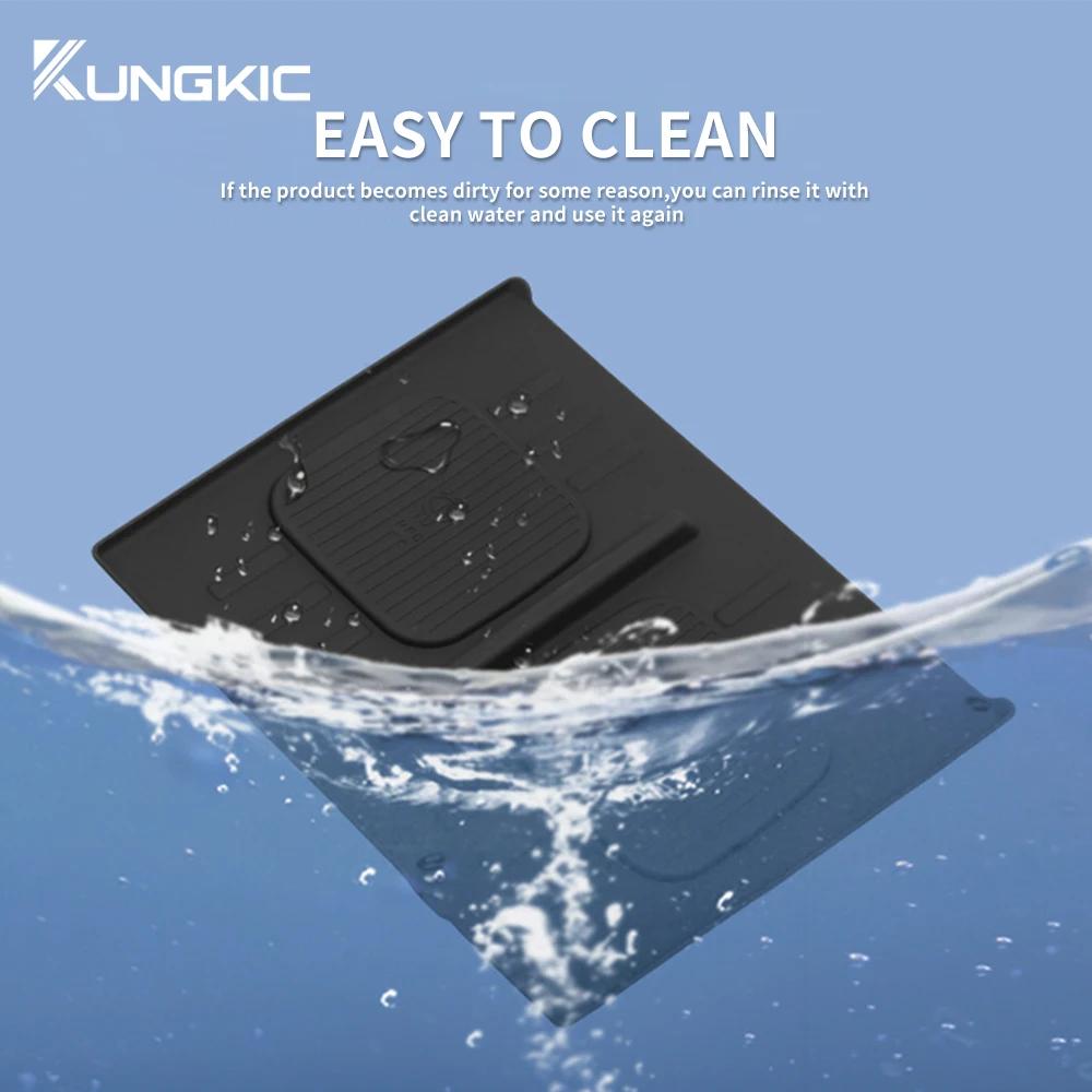 For 2024 2025 Hyundai Santa Fe Wireless Charging Pad Non Slip Phone Charger Mat Silicone Interior Accessory Car Protective