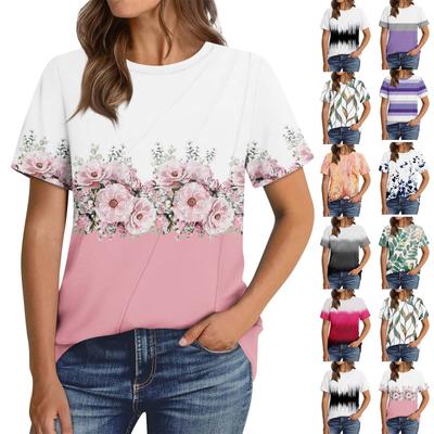 Moda Feminina Casual Manga Curta Cor Sólida Tops Plissados Roupas de Moda Camiseta