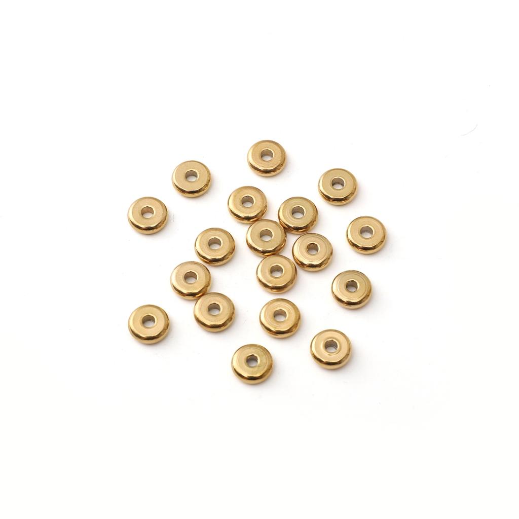 5-100 Piezas Acero Inoxidable Espaciadores Circulares Planos Para Pulsera DIY Collar Accesorios para Hacer Joyería