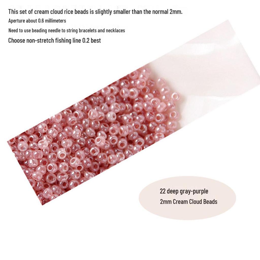 Imported 3A Quality 2mm Creamy Cloud Iridescent Seed Beads for DIY Jewelry Making