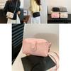 Candy Color Korean Style Soft Surface 2023 Fashion Winter Casual Solid Color Single Shoulder Crossbody Small Square Bag Women Black
