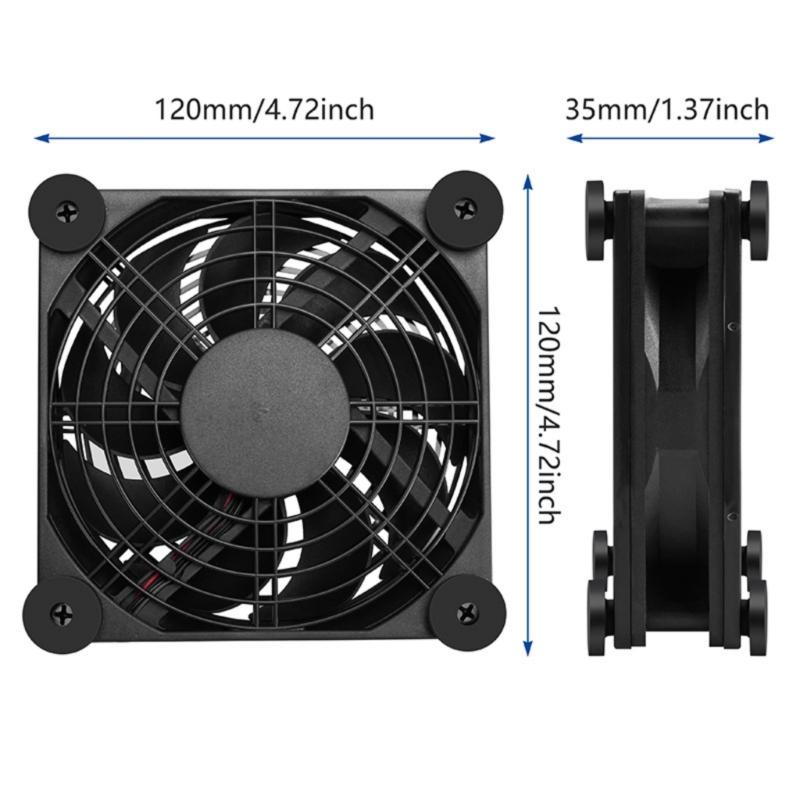 120mm USB 5V Cooling Fan Portable Cooling Fan for Tablet TV Receiver Router DVR Computer Cabinet Component Cooling