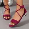 Women Sandals 2026 Summer New Elegant Sandals Shallow Daily Roman Style Women Shoes Fashion Luxury High Heels Sandalias De Mujer