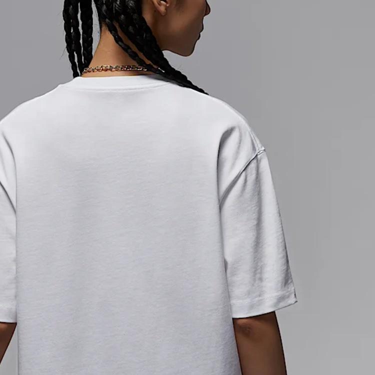 Jordan Drop Shoulder Sleeve T Shirt Women's White IH0834-100
